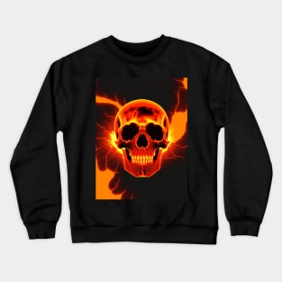 skull with lava Crewneck Sweatshirt